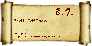 Bedi Tímea névjegykártya