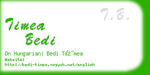 timea bedi business card